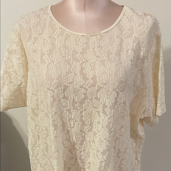 Venezia Clothing Co Elegant Cream Lace Women's Top Size 22/24 Pre-Loved elegance - Picture 3 of 9
